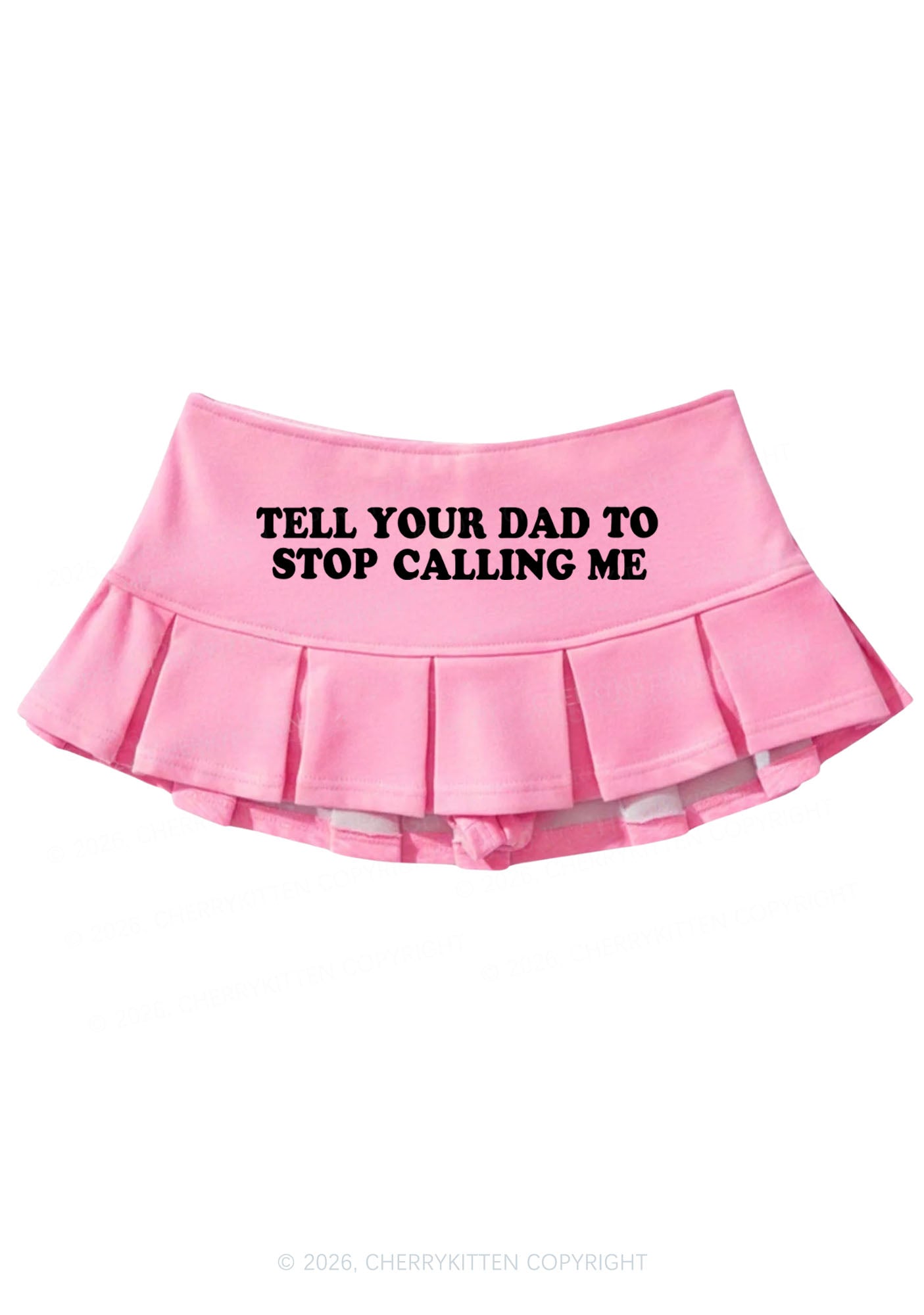 Dad Stop Calling Me Y2K Mini Pleated Skirts Cherrykitten