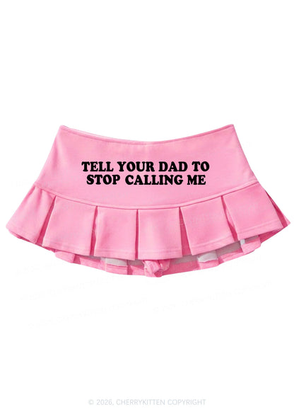 Dad Stop Calling Me Y2K Mini Pleated Skirts Cherrykitten