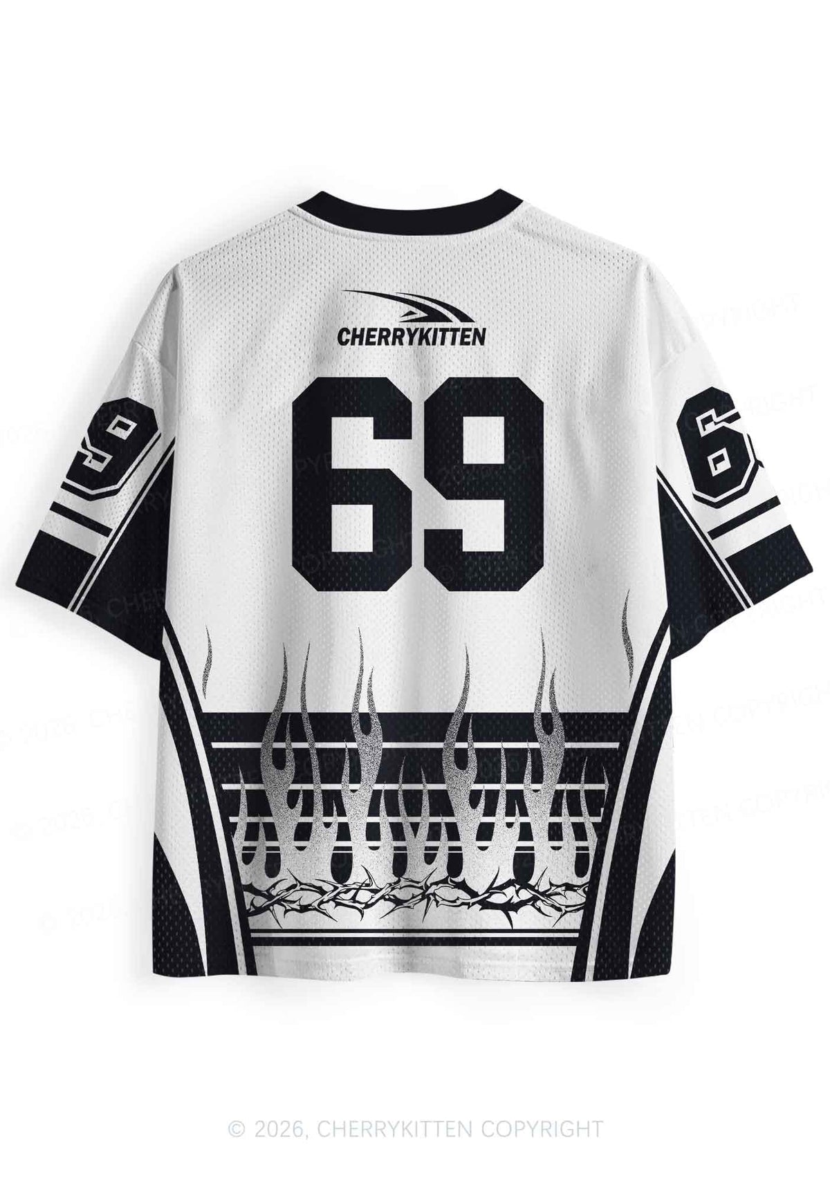 White I Have Been Funny Y2K Sport Jersey Shirts Cherrykitten