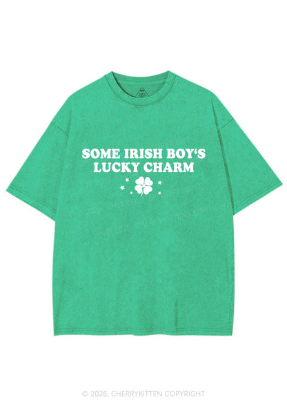 Irish Boys Lucky Charm St Patricks Y2K Washed Tee Cherrykitten