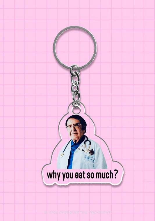 Why You Eat So Much 1Pc Y2K Keychain Cherrykitten