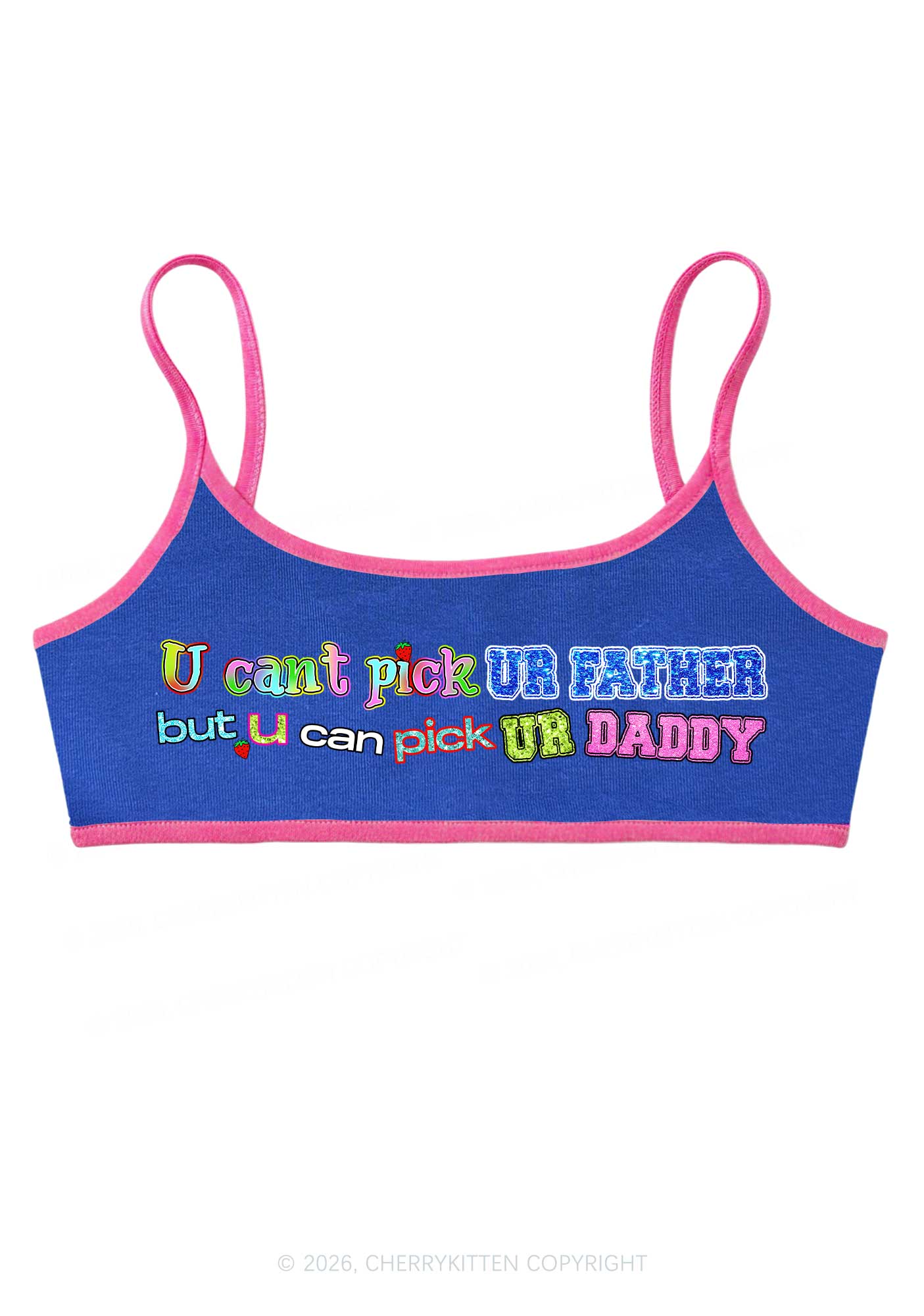 Pick Ur Daddy Y2K Super Crop Cami Cherrykitten