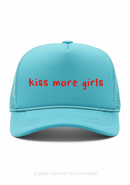 Kiss More Girls Pride Y2K Trucker Hat Cherrykitten