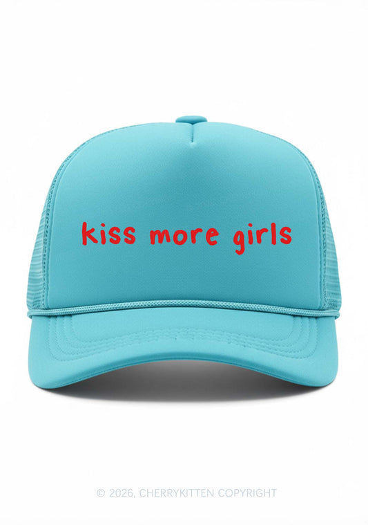 Kiss More Girls Pride Y2K Trucker Hat Cherrykitten