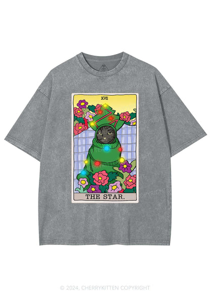 The Star Cat Y2K Washed Tee Cherrykitten