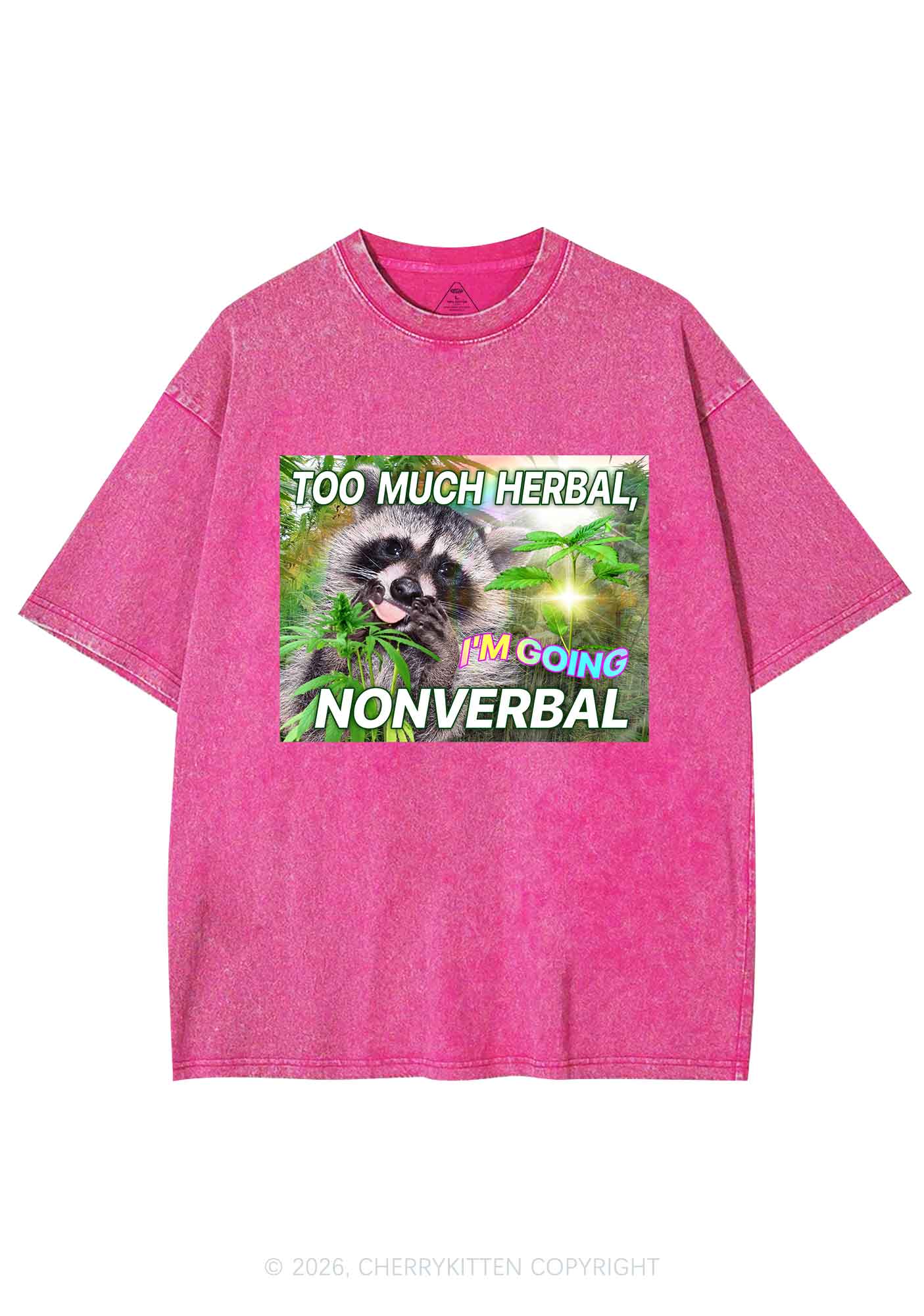 Im Going Nonverbal Y2K Shirts Washed Tee Cherrykitten