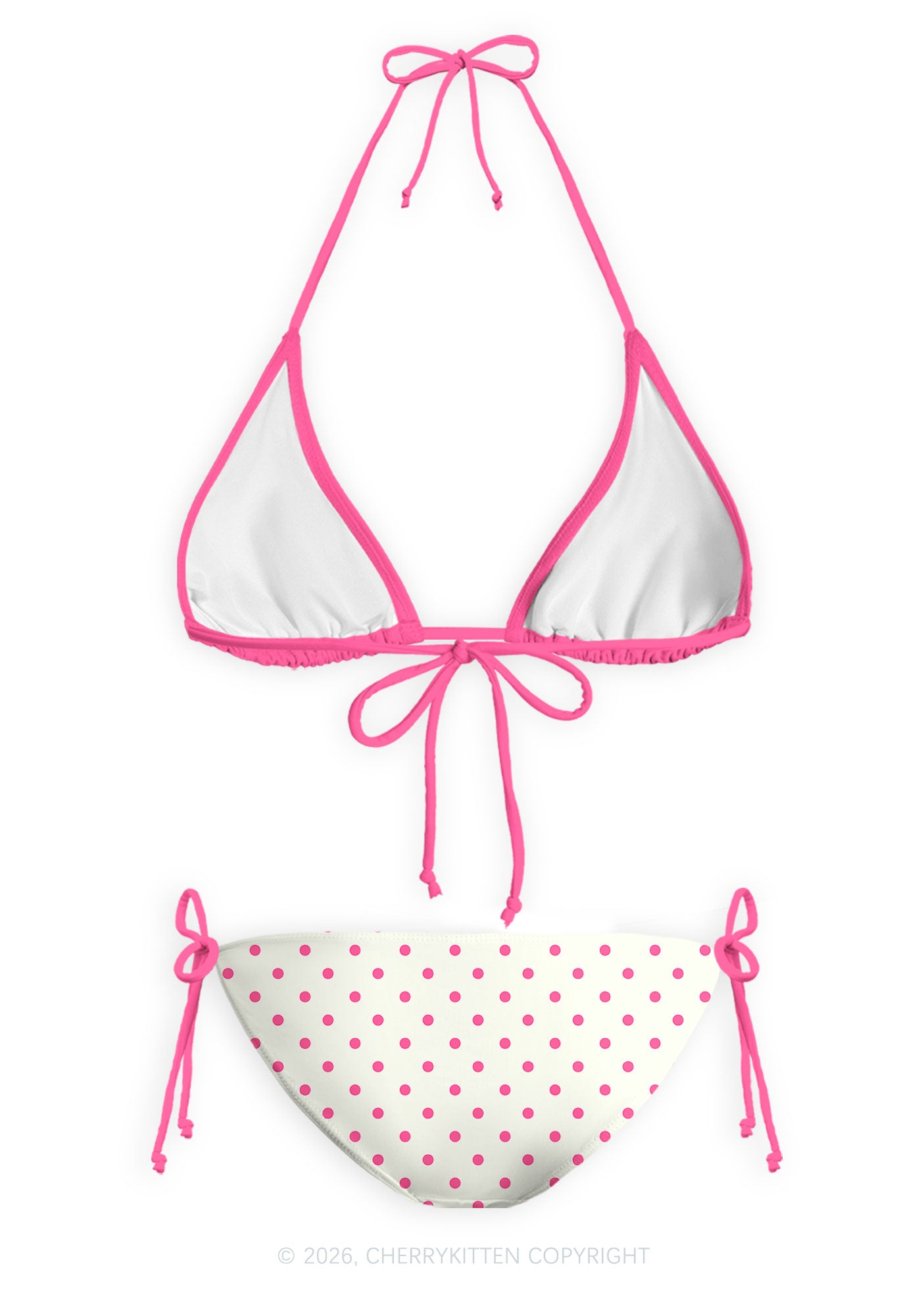 Pink Scissors Pride Y2K Print Bikini Set Cherrykitten