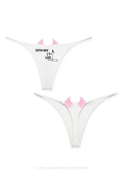 Custom 19th hole Y2K Goth Angel Wings Bikini String Thong Cherrykitten