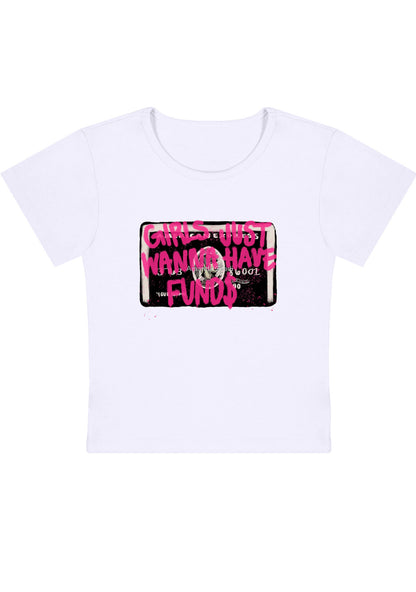 Curvy Girls Just Wanna Have Funds Baby Tee