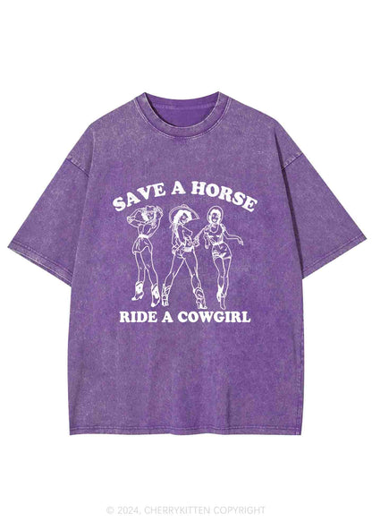 Ride A Cowgirl Y2K Washed Tee Cherrykitten