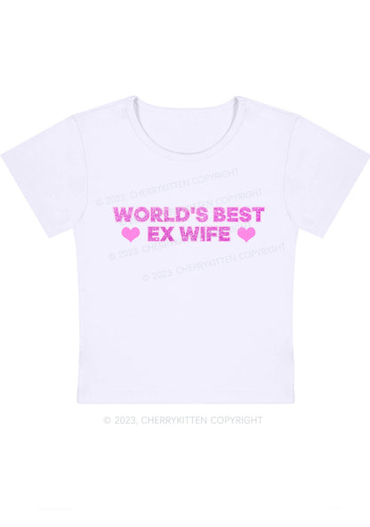 World's Best EX Wife Y2K Baby Tee Cherrykitten