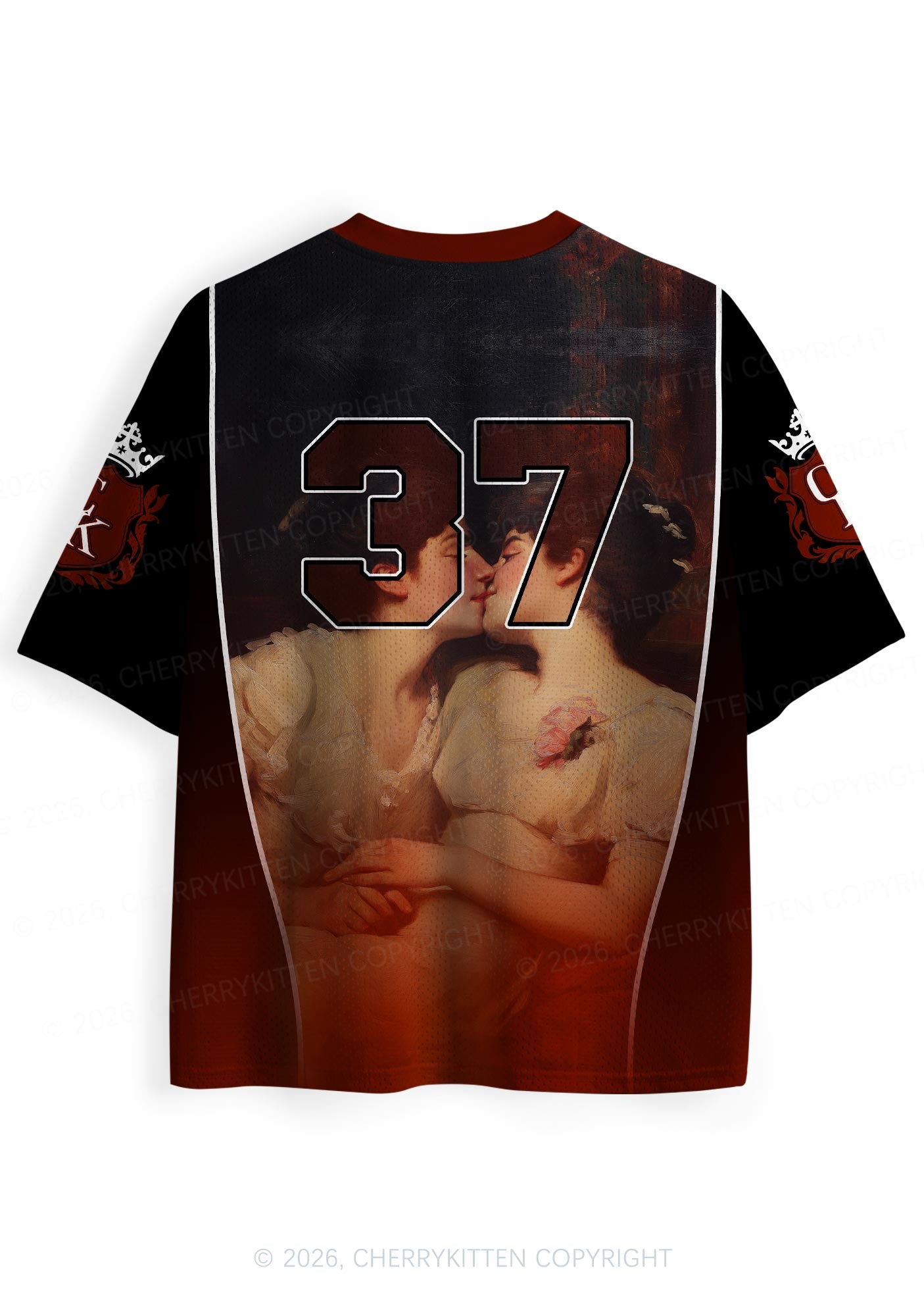 Lesbian Kissing Girls Is Worth Pride Y2K Sport Jersey Shirts Cherrykitten