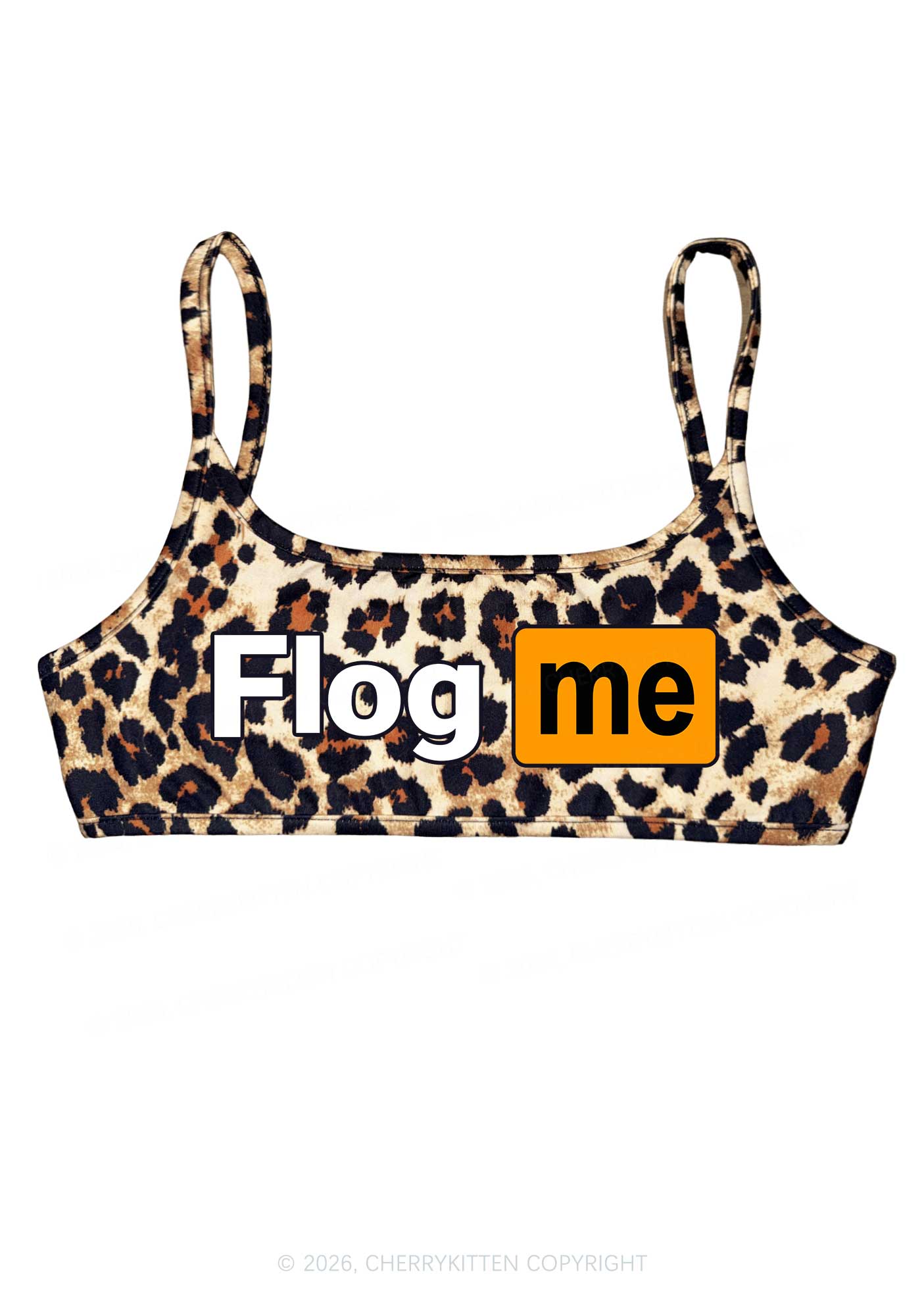 Flog Me Y2K Super Crop Cami Cherrykitten