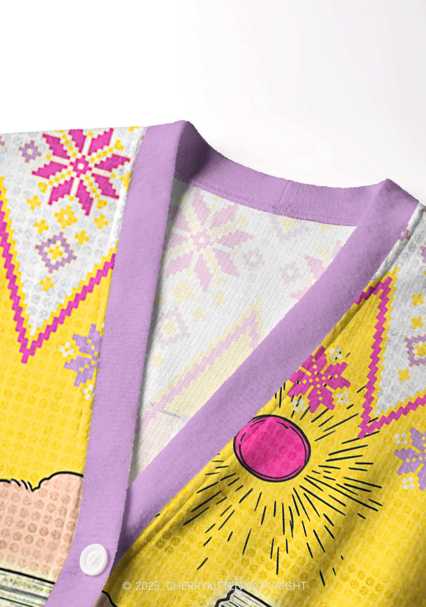 The Pickle Y2K Christmas Cardigan Knit Sweatshirt Cherrykitten