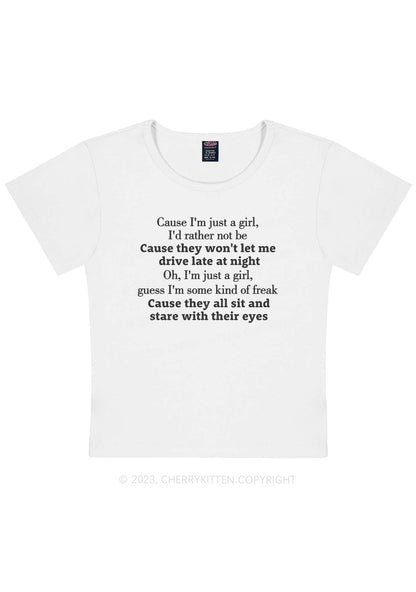 Curvy I'm A Freak Girl Y2K Baby Tee Cherrykitten