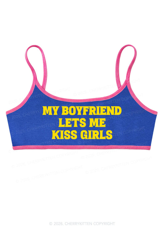 BF Lets Me Kiss Girls Y2K Super Crop Cami Cherrykitten