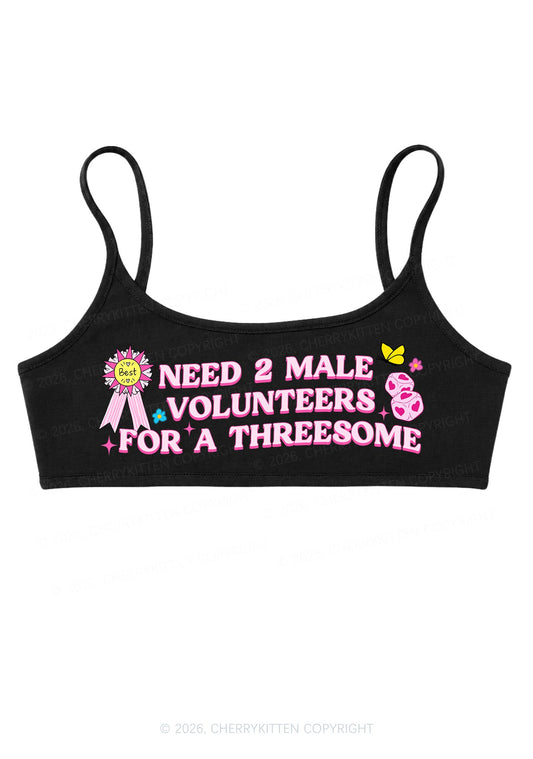 Two Male Volunteers For Threesome Y2K Super Crop Cami Cherrykitten
