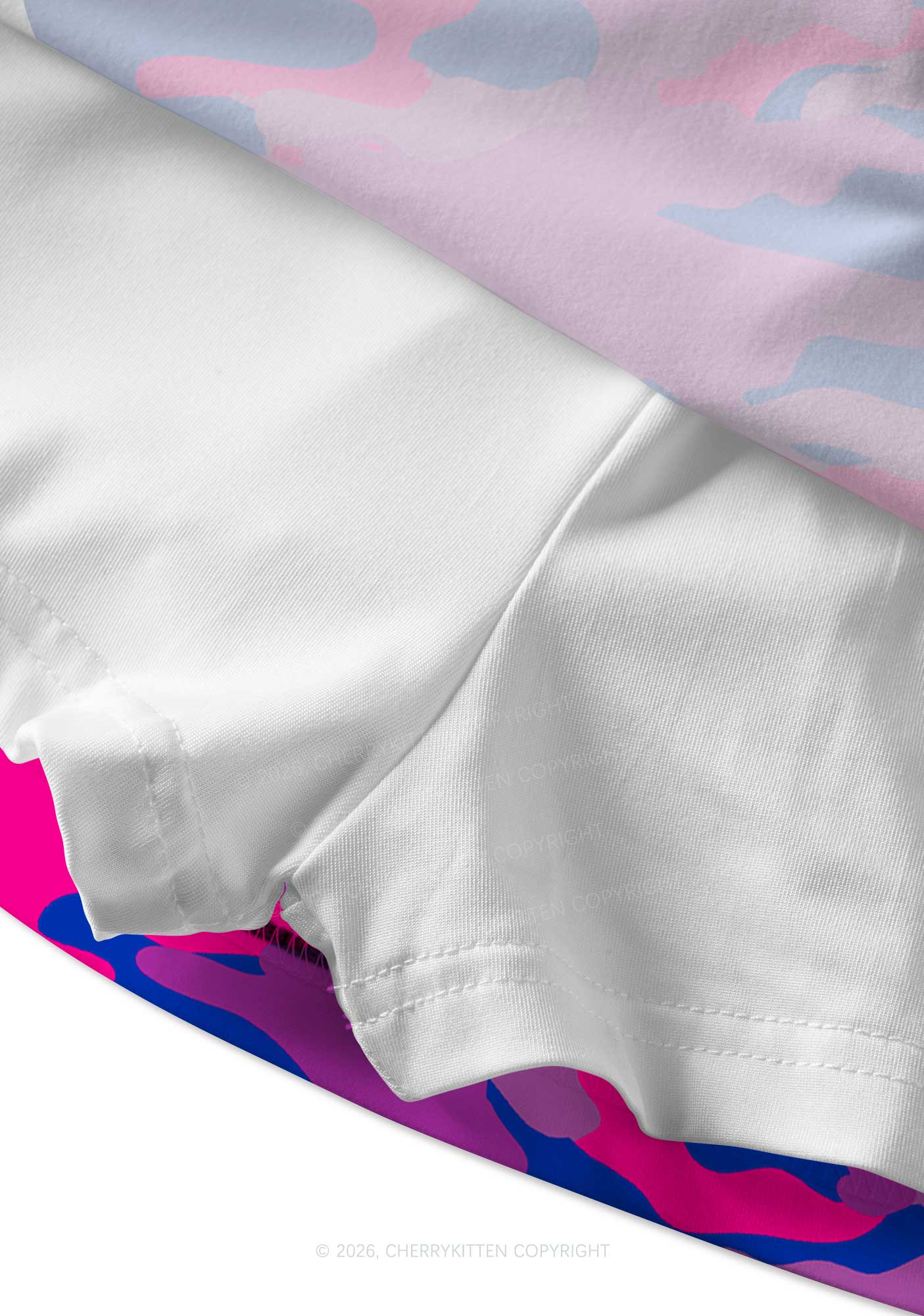 Bisexual Camouflage Pride Y2K Print Mini Skirt Cherrykitten