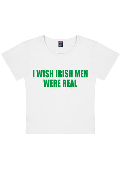 I Wish Irish Men Were Real St Patricks Y2K Baby Tee Cherrykitten