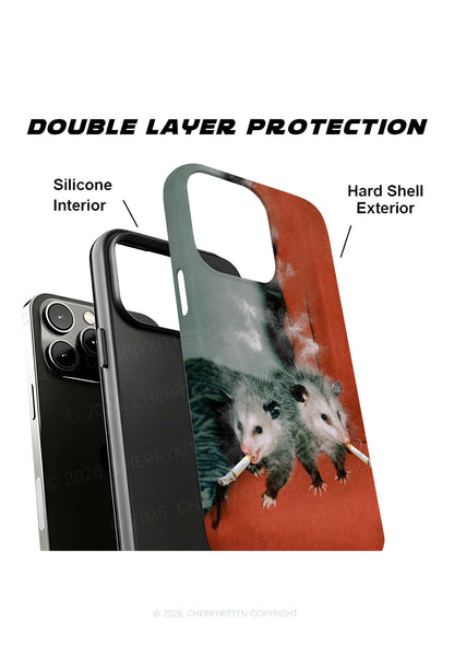 Smoking Badass Possum Y2K Phone Case Cherrykitten