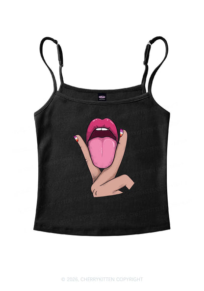 Lesbian Kissing Pride Y2K Spaghetti Strap Cami Cherrykitten