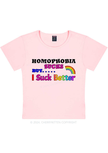 Homophobia Sucks Y2K Baby Tee Cherrykitten