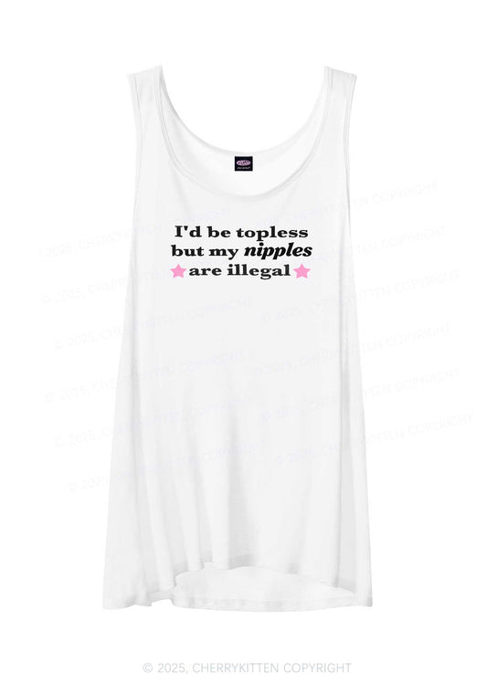 Nixxles Are Illegal Y2K Sheer Boyfriend Tank Cherrykitten