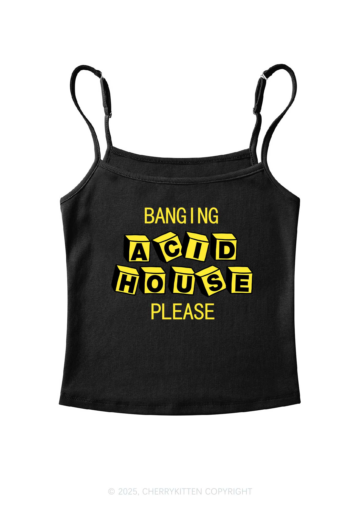 Banging Acid House Y2K Spaghetti Strap Cami Cherrykitten
