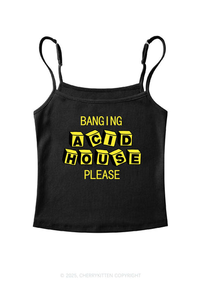 Banging Acid House Y2K Spaghetti Strap Cami Cherrykitten