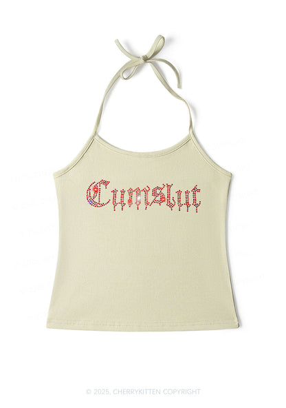 Rhinestone Cxmslxt Y2K Halter Neck Cami Cherrykitten