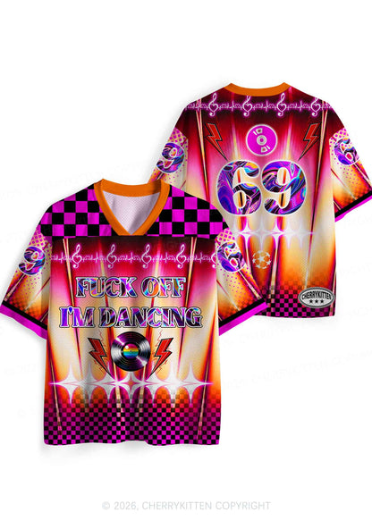 Fxxk Off Im Dancing Heartbeat Y2K Sport Jersey Shirts Cherrykitten