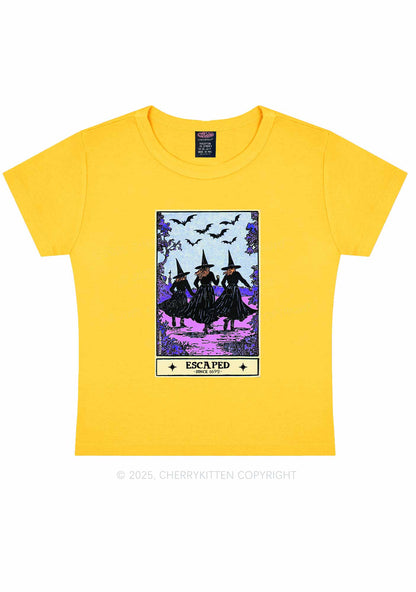 Halloween Escaped Witch Y2K Baby Tee Cherrykitten