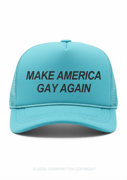 Make America Gay Again Pride Y2K Trucker Hat Cherrykitten
