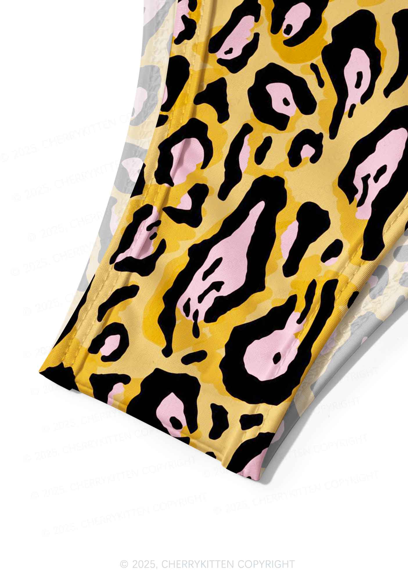 Pink Spotted Leopard Y2K Print Bikini Set Cherrykitten