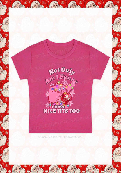 I Have Nice Dots Too Christmas Y2K Baby Tee Cherrykitten