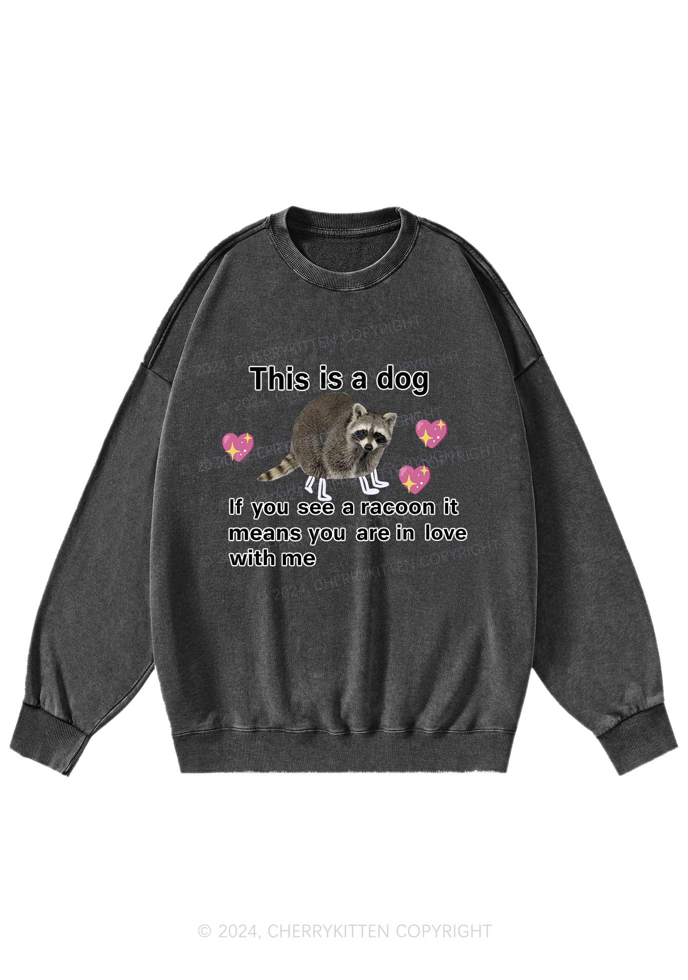 You Are In Love With Me Y2K Washed Sweatshirts Cherrykitten
