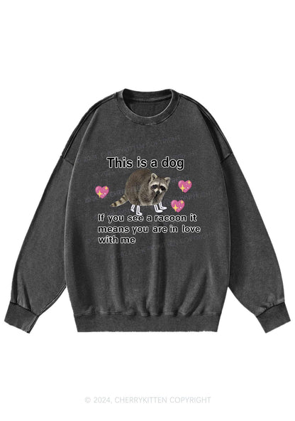 You Are In Love With Me Y2K Washed Sweatshirts Cherrykitten
