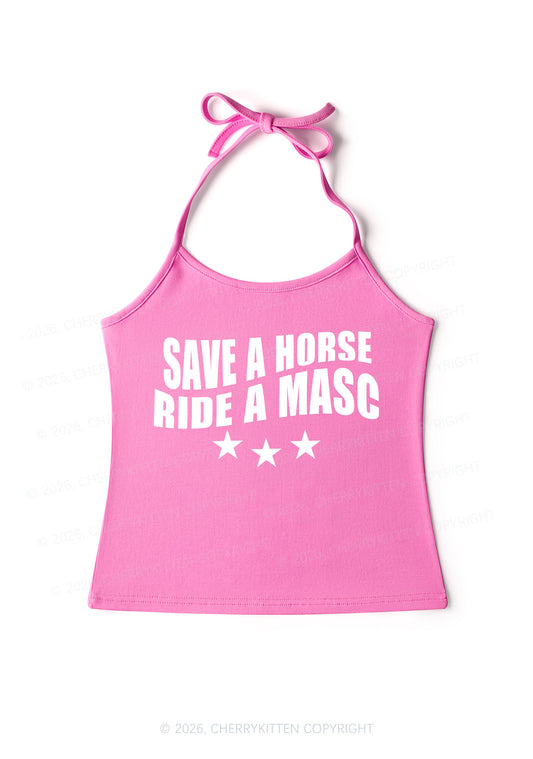 Ride A Masc Pride Y2K Halter Neck Cami Cherrykitten