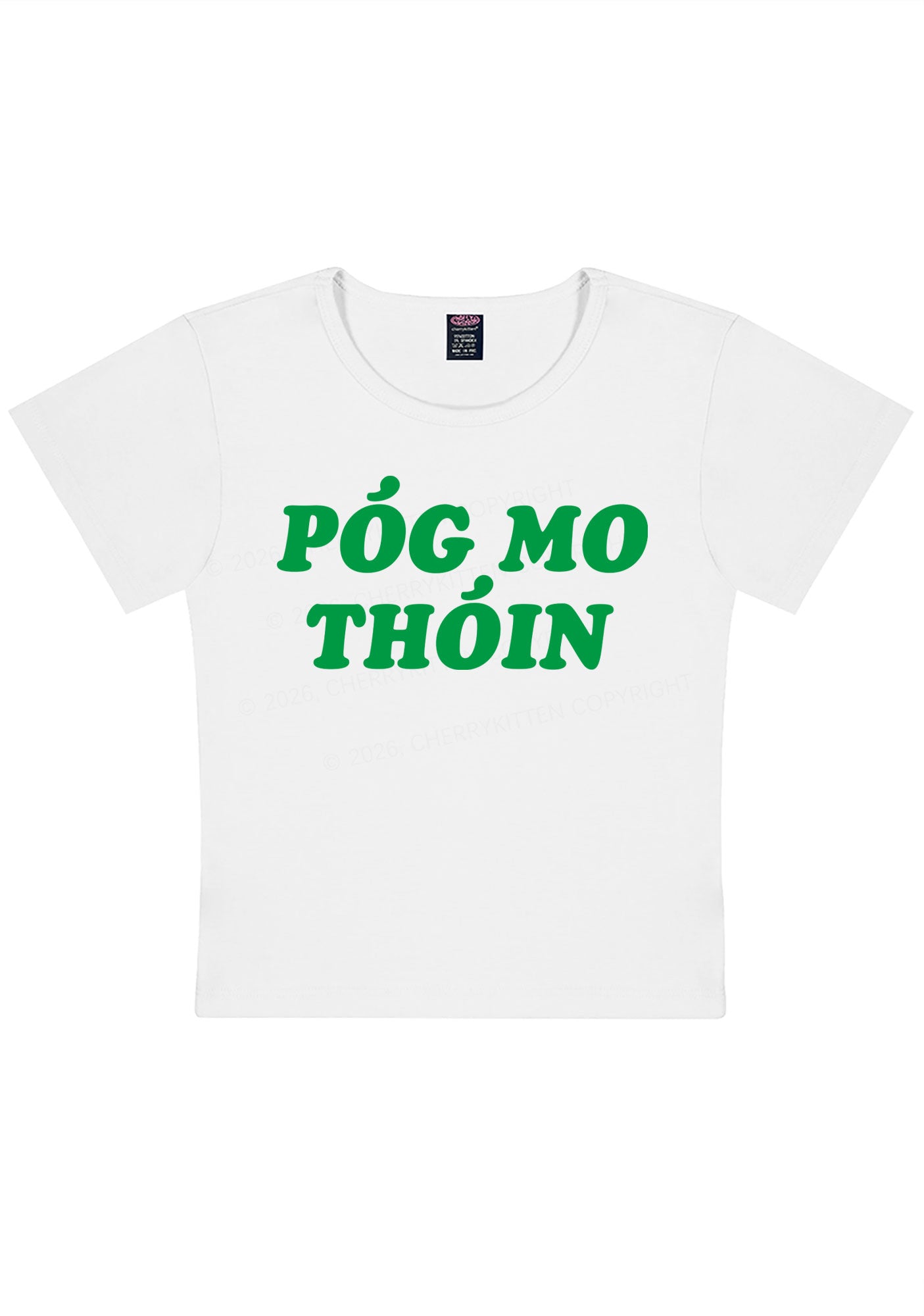 Pog Mo Thoin St Patricks Y2K Baby Tee Cherrykitten