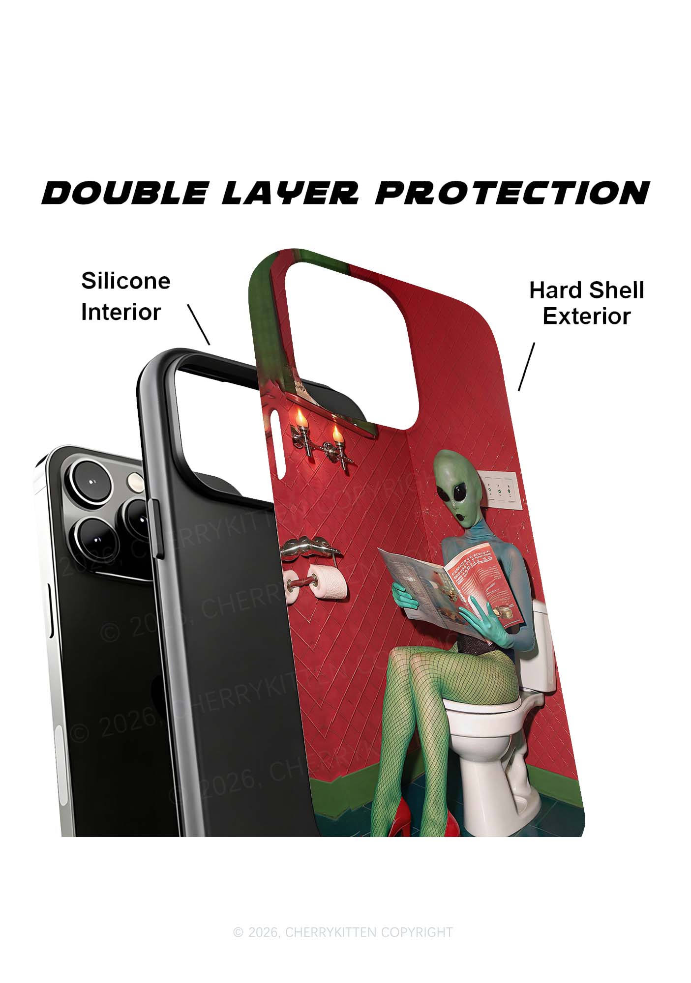 Halloween Alien On Toilet Y2K Phone Case Cherrykitten