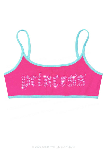 Rhinestone Princess Y2K Super Crop Cami Cherrykitten