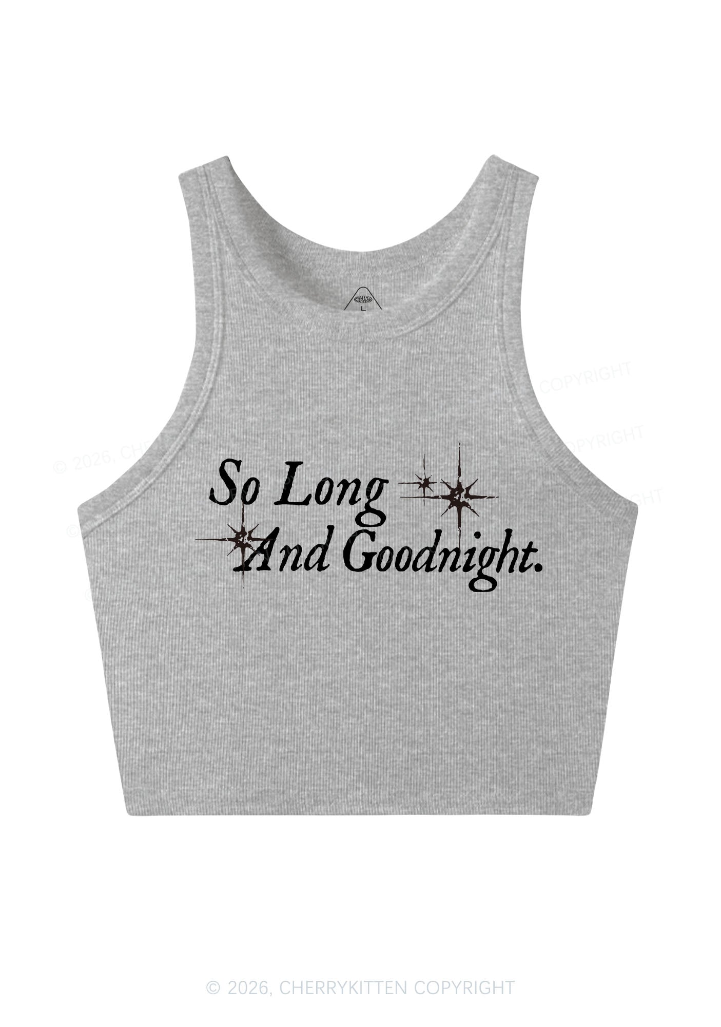 So Long And Goodnight Y2K Crop Tank Top Cherrykitten