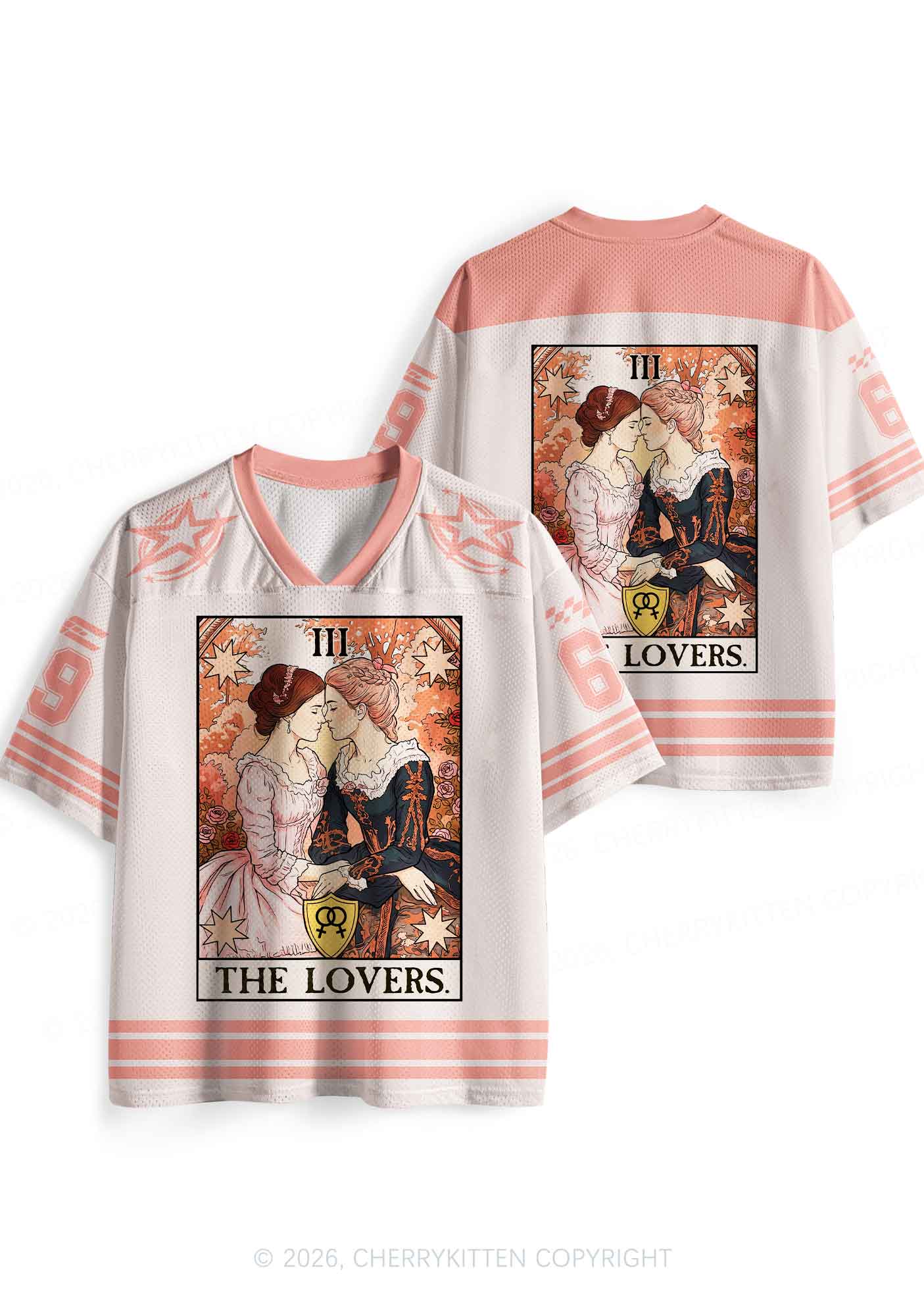 Victorian Rose Lesbian Pride Y2K Sport Jersey Shirts Cherrykitten