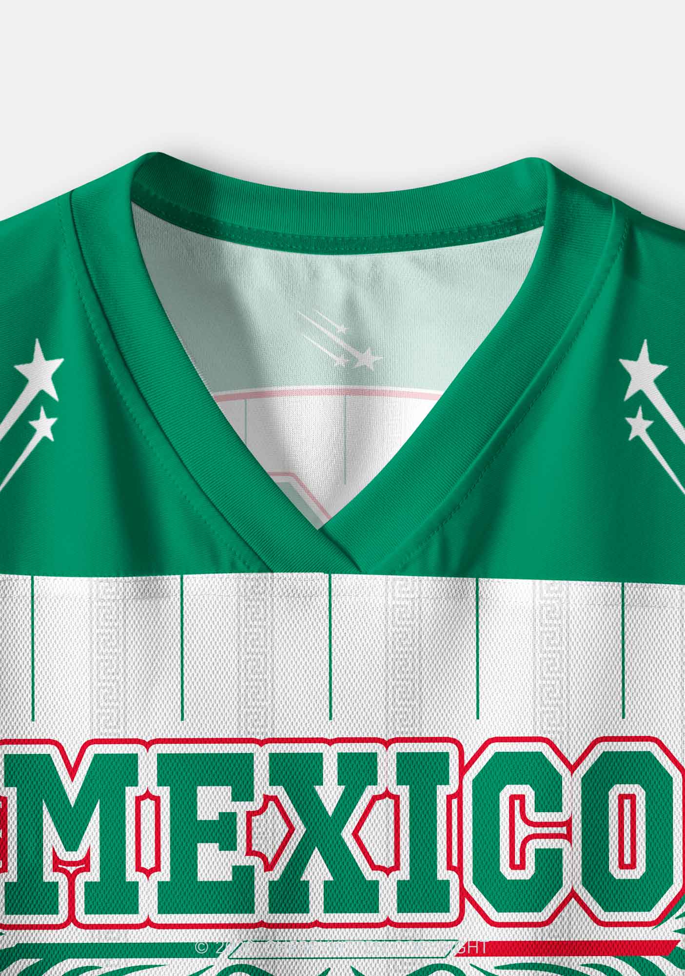Custom Mexico Floral Stripe Y2K Crop Sport Jersey Shirts Cherrykitten