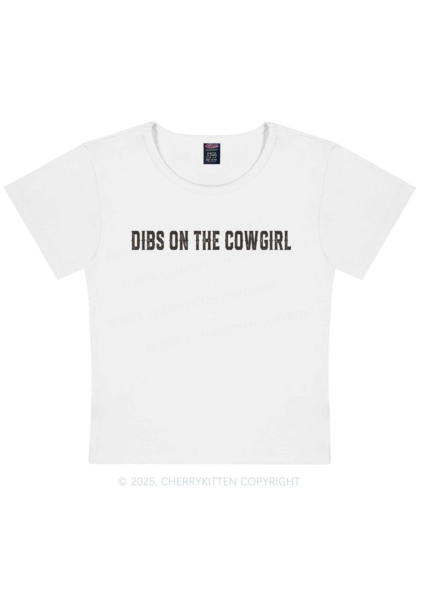 Dibs On The Cowgirl Y2K Baby Tee Cherrykitten