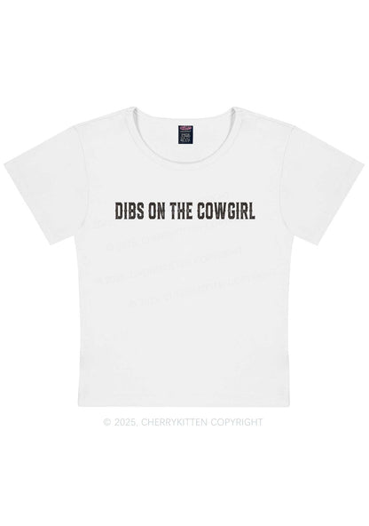 Dibs On The Cowgirl Y2K Baby Tee Cherrykitten