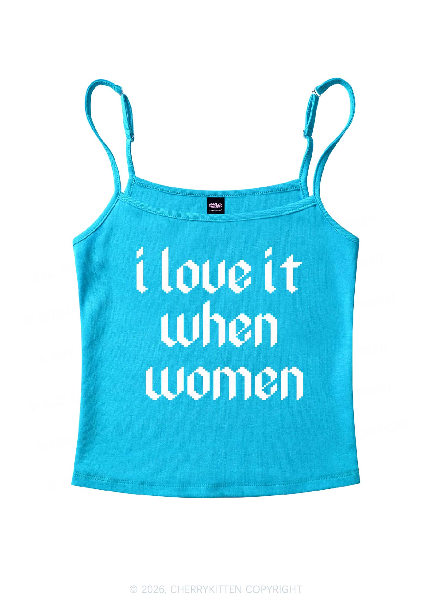 I Love It When Women Pride Y2K Spaghetti Strap Cami Cherrykitten