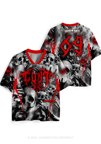 Halloween Punk Cxxt Y2K Sport Jersey Shirts Cherrykitten