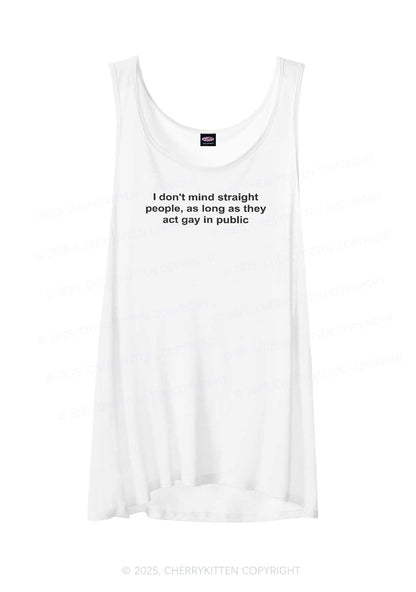 Act Gay In Public Pride Y2K Sheer Boyfriend Tank Cherrykitten