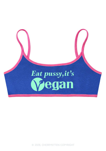 Eat Puxxy Its Vegan Y2K Super Crop Cami Cherrykitten